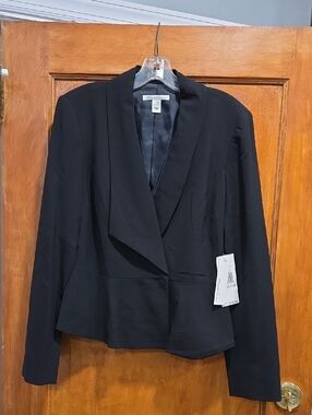 Kenneth Cole New York Black Shawl-Collar Tailored Women's Blazer